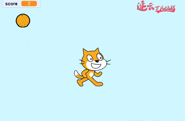 济南少儿编程：让四岁的孩子用编程制作“小猫吃橘子”~山东少儿编程~少儿编程(图1)