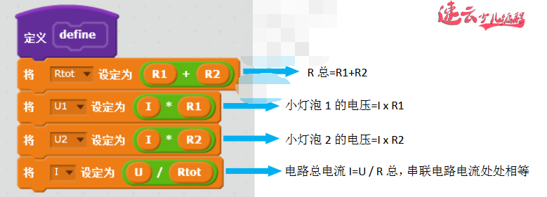 “编程”+“物理”实现串联电路，同学们，你学会了吗？？「济南机器人编程 - 山东机器人编程 - 机器人编程」山东首家少儿无人机编程 - 济南少儿无人机编程 - 无人机编程(图7)