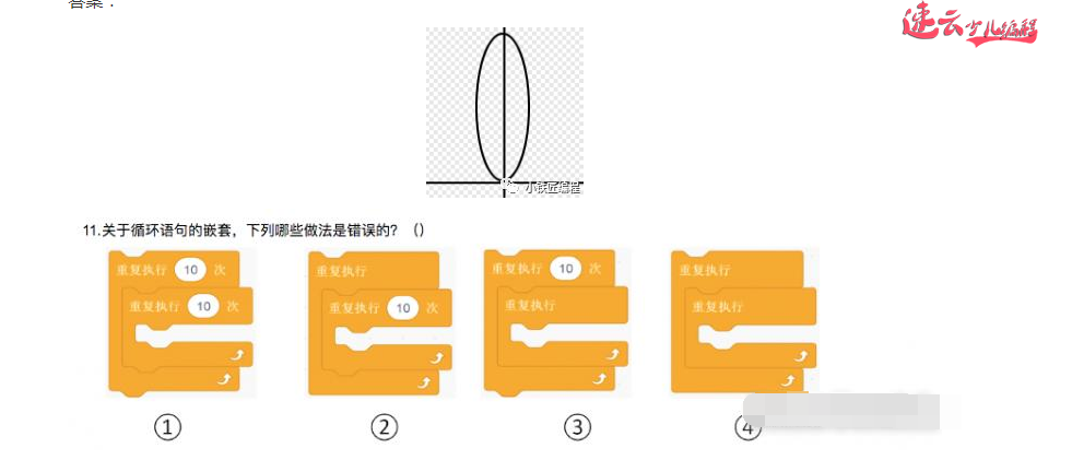 济南机器人编程：全国青少年编程大赛Scratch三级等级考试~真题解析！~山东机器人编程~机器人编程(图12)